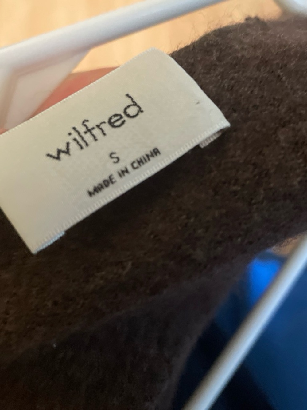 Wilfred Chocolate Brown Cropped V-Neck Button Cardigan - Picture 3 of 3